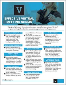 Effective Virtual Meeting Norms